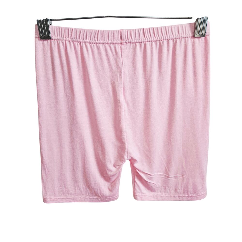 Kids Pastel Light Pink Biker Lounge Shorts Comfy Basic Kids Size 6/7